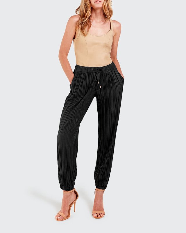 Sammie Jersey Plisse Cropped Joggers